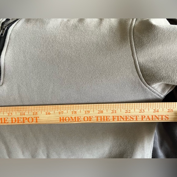 Unbranded Pullover 1/4 Zip Taupe Sweatshirt w/Mandarin Collar; Size XL - Picture 6 of 9